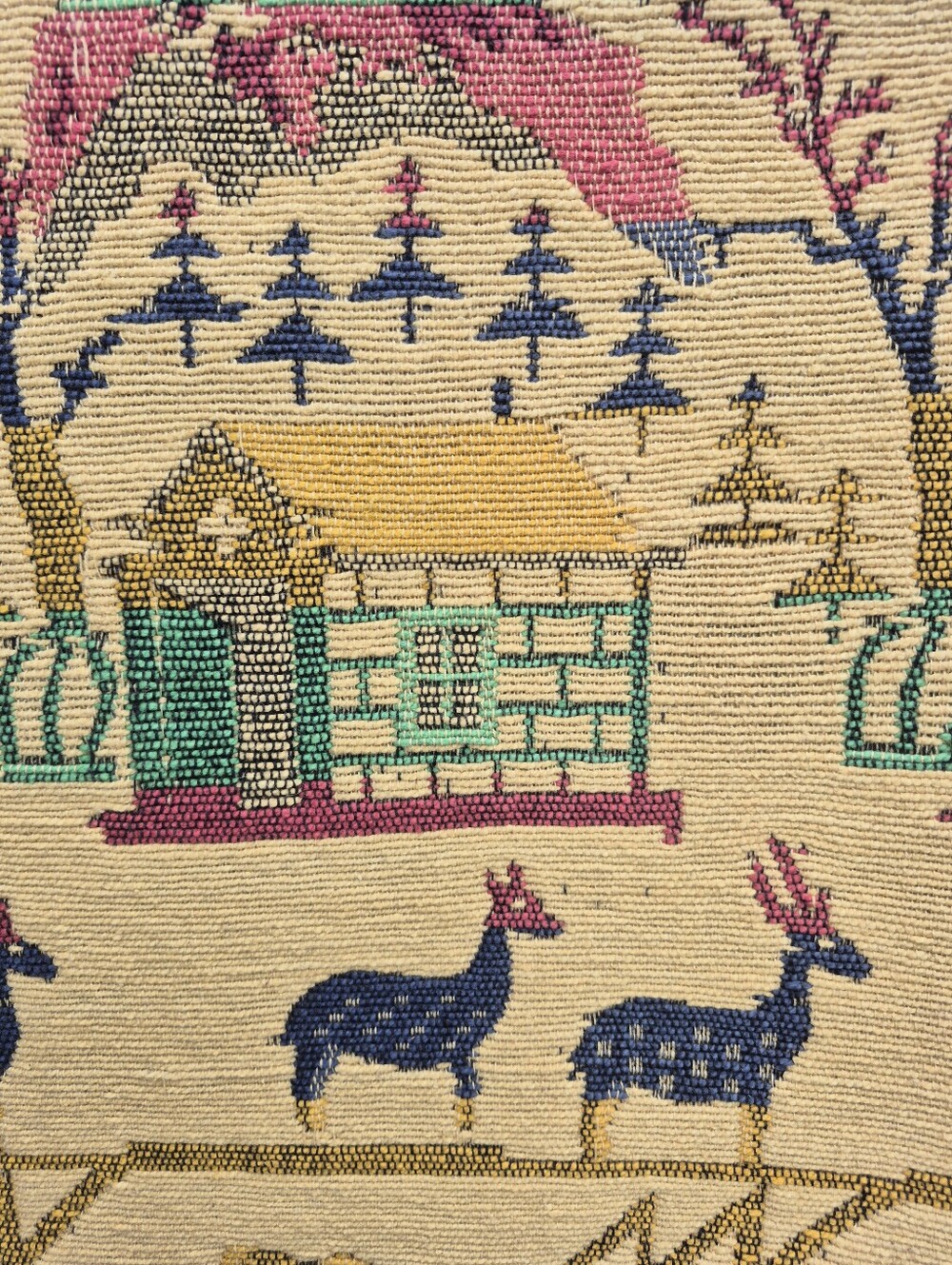 Baumwolle (High Quality Cotton) Tapestry Throw or Bed Blanket - Vintage